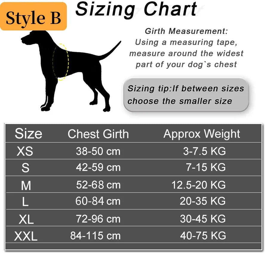 Hundegeschirr - sehr stabil - reflektierend - grössenverstellbar für kleine bis grosse Hunde